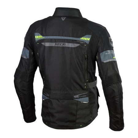 Kurtka tekstylna SECA ARRAKIS II BLACK czarny szary żółty fluo
