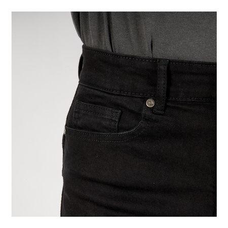 Jeansy motocyklowe damskie OZONE STRIKER LADY SLIM FIT BLACK czarny