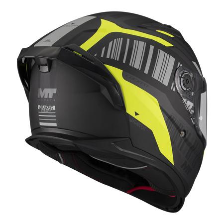 Kask integralny MT BRAKER SV COCKPIT BLACK/YELLOW MATT czarny żółty