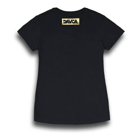 Koszulka T-shirt damska DAVCA LOGO BLACK/GOLD czarny złoty