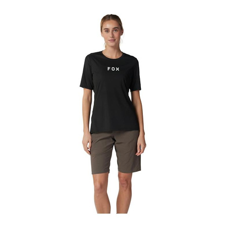 Koszulka rowerowa damska FOX LADY RANGER WORDMARK BLACK czarny
