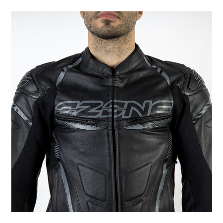 Kurtka skórzana OZONE RS600 BLACK/GREY czarny szary