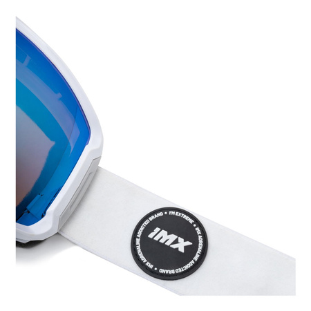 Gogle snowboardowe IMX PEAK WHITE MATT/WHITE SZYBA PODWÓJNA BLUE IRRIDIUM + BROWN biały