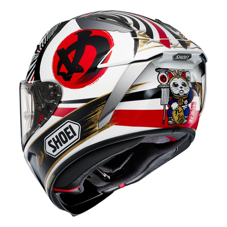 Kask integralny SHOEI X-SPR PRO MARQUEZ MOTEGI 4 TC-1 biały czarny czerwony złoty