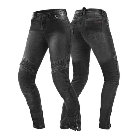 Jeansy motocyklowe damskie SHIMA JESS BLACK czarny