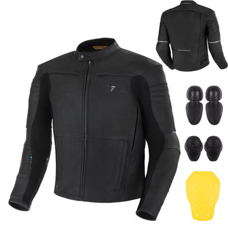 Kurtka skórzana SHIMA SHADOW BLACK czarny
