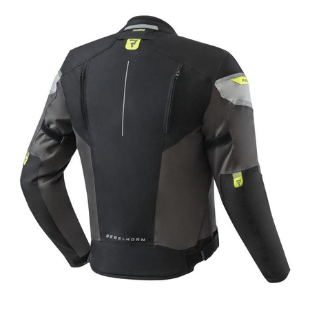 Kurtka tekstylna REBELHORN SPARK BLACK/GREY/FLUO YELLOW czarny szary żółty fluo