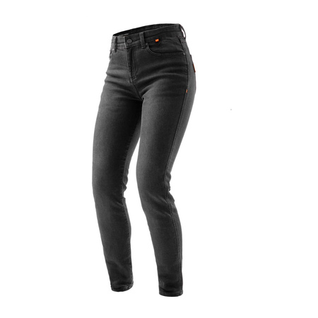 Jeansy motocyklowe damskie REBELHORN BRONCO MONOLAYER LADY WASHED BLACK czarny