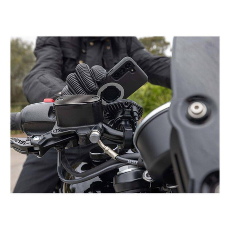 Głowica QUAD LOCK wodoodporna z ładowarką indukcyjną USB czarny