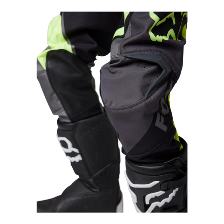 Spodnie cross dziecięce FOX JUNIOR 180 XPOZR PEWTER czarny szary żółty fluo