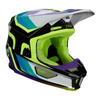 Kask cross FOX V1 TRO AQUA żółty fluo niebieski biały czarny fioletowy
