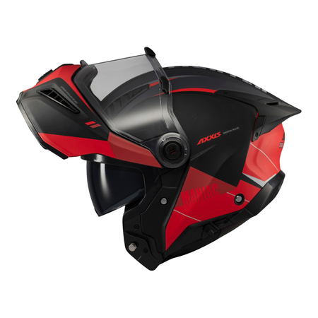 Kask szczękowy AXXIS GHOSTFIGHTER SV MANIAC B5 MATT czarny czerwony