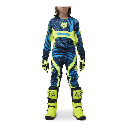 Spodnie cross dziecięce FOX JUNIOR FLEXAIR IMPRESSION FLUO YELLOW żółty fluo niebieski czarny