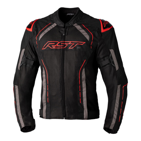 Kurtka tekstylna RST S1 MESH CE BLACK/RED czarny czerwony