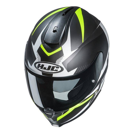 Kask integralny HJC C70 TROKY BLACK/FLO GREEN czarny biały zielony fluo