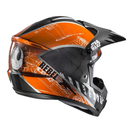 Kask cross HJC CS-MX-II REBEL X-WING STAR WARS SILVER/ORANGE srebrny pomarańczowy