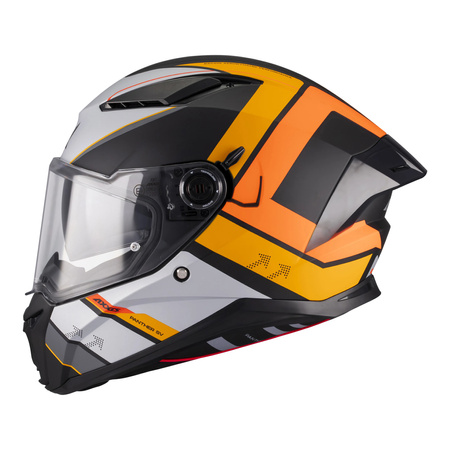 Kask integralny AXXIS PANTHER SV VALVE B4 MATT żółty pomarańczowy szary czarny