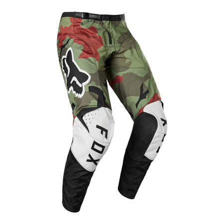 Spodnie cross dziecięce FOX JUNIOR 180 BNKR GREEN CAMO moro zielony brązowy biały czarny