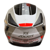 Kask szczękowy AXXIS GHOSTFIGHTER SV SLEEK A2 GLOSS szary grafitowy pomarańczowy fluo