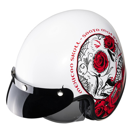Kask otwarty HJC V31 DESTO WHITE/RED biały czerwony