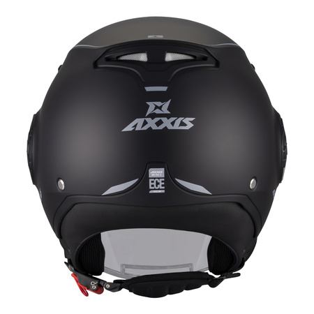 Kask otwarty AXXIS METRO S SOLID V2 A1 MATT BLACK czarny mat