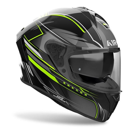 Kask integralny AIROH SPARK 2 SHADOW YELLOW GLOSS żółty fluo szary