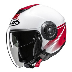 Kask otwarty HJC I40N VISION WHITE/RED biały czerwony