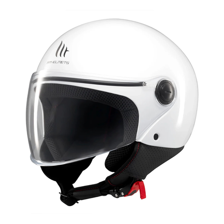 Kask otwarty MT STREET S SOLID GLOSS PEARL WHITE biały
