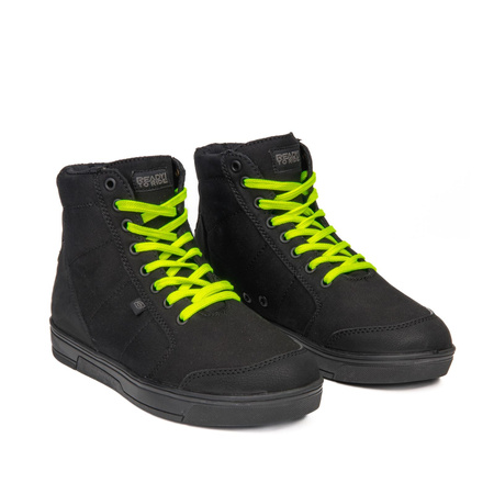 Buty krótkie OZONE TOWN BLACK/FLO YELLOW czarny żółty fluo