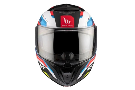 Kask szczękowy MT ATOM 2 SV BAST WHITE/BLUE/RED biały niebieski czerwony czarny