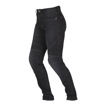 Jeansy motocyklowe damskie FURYGAN LADY PURDEY BLACK czarny