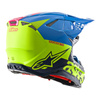 Kask cross ALPINESTARS SUPERTECH S-M8 RADIUM AQUA/FLUO YELLOW/NAVY niebieski żółty fluo zielony