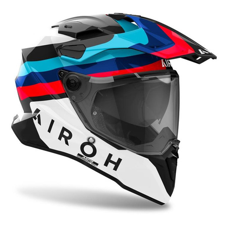 Kask integralny AIROH COMMANDER 2 DOOM BLACK GLOSS biały czerwony niebieski czarny