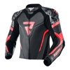 Kurtka skórzana REBELHORN REBEL BLACK/FLO RED czarny czerwony fluo