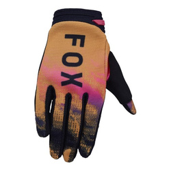 Rękawice cross dziecięce FOX JUNIOR 180 KAIROS TANGERINE żółty czarny
