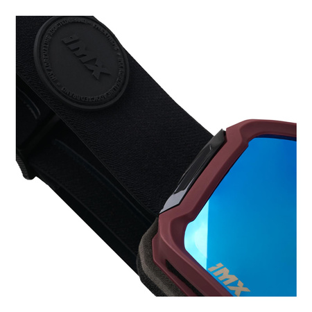 Gogle motocyklowe IMX PEAK PURPLE MATT/BLACK SZYBA PODWÓJNA BLUE IRRIDIUM + BROWN fioletowy czarny