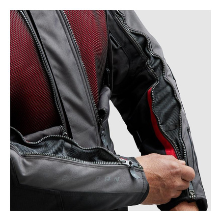 Kurtka tekstylna REBELHORN CUBBY V BLACK/ANTHRACITE/RED czarny grafitowy czerwony