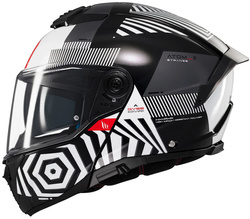 Kask szczękowy MT ATOM 2 SV STRANGE BLACK/WHITE czarny biały