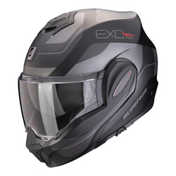 Kask szczękowy SCORPION EXO-TECH EVO PRO COMMUTA MATT BLACK/SILVER czarny srebrny