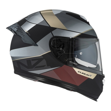 Kask integralny NZI EURUS 4 STREAM VANGUARD BLACK SAND RED TINTED MATT czarny beżowy czerwony