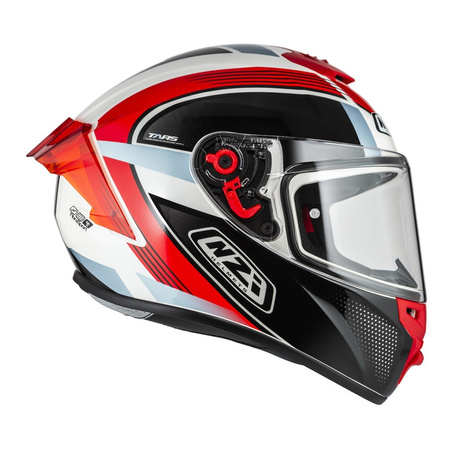 Kask integralny NZI TRENDY RAPID WHITE RED BLUE RED biały czerwony niebieski