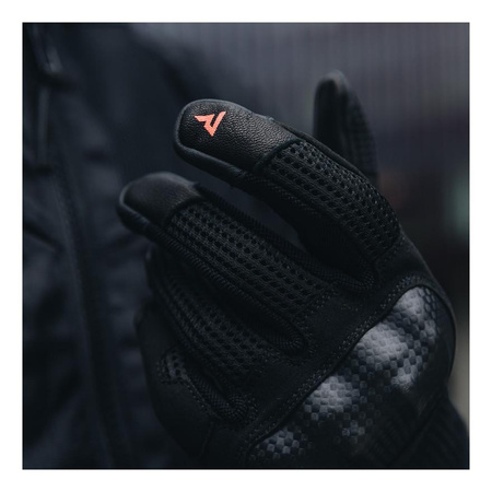 Rękawice miejskie REBELHORN GAP III BLACK/FLUO RED czarny czerwony fluo