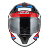 Kask integralny NZI GO RIDER STREAM DUO QUADRI BLACK RED BLUE czarny czerwony niebieski