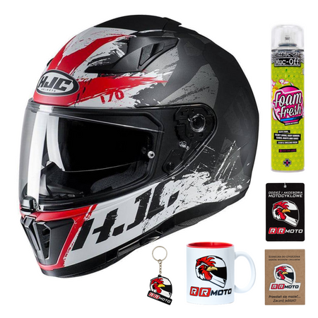Kask integralny HJC I70 RIAS BLACK/RED szary biały czerwony czarny