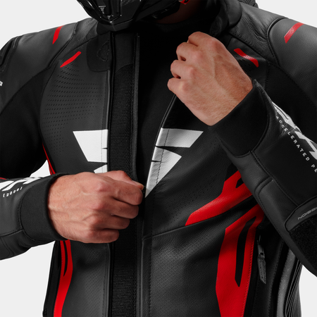 Kurtka skórzana SHIMA MISSION ST G2 BLACK/RED czarny czerwony