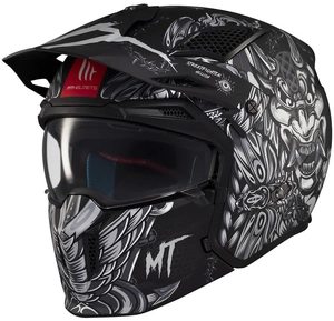 Kask otwarty MT STREETFIGHTER SV S HELLISH MATT BLACK/GREY czarny szary