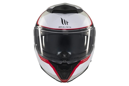 Kask szczękowy MT ATOM 2 SV EMALLA MATT WHITE/BLACK/RED biały czarny czerwony