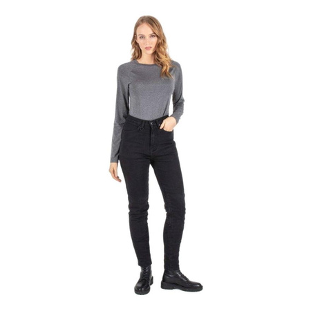 Jeansy motocyklowe damskie KNOX SCARLETT BLACK czarny