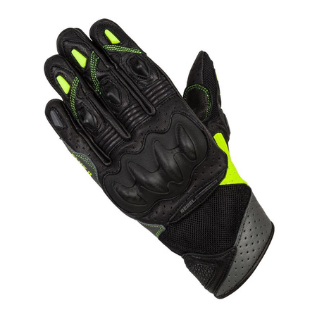 Rękawice sportowe damskie REBELHORN FLUX II LADY BLACK/FLO YELLOW czarny szary żółty fluo