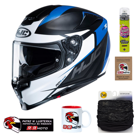 Kask integralny HJC R-PHA 70 SAMPRA BLACK/WHITE/BLUE biały czarny niebieski